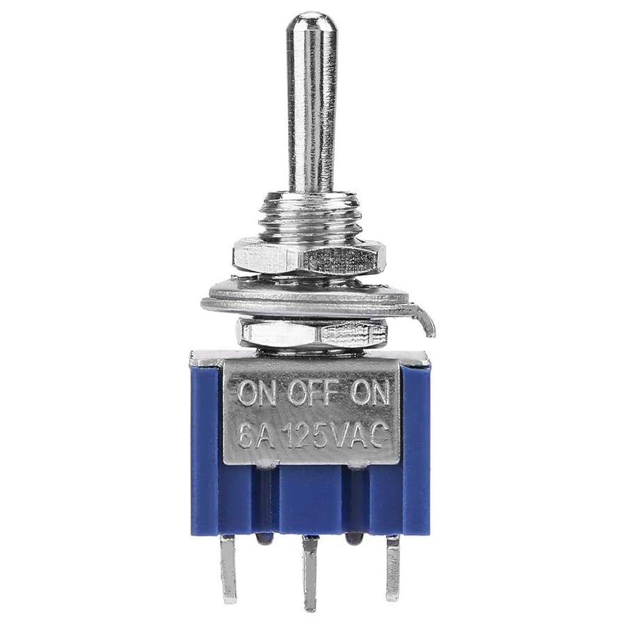 10PCS Mini Toggle Switch,120V 6A 3 Position On-Off Momentary